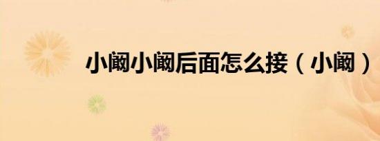 小阚小阚后面怎么接（小阚）