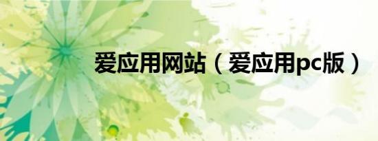 爱应用网站（爱应用pc版）
