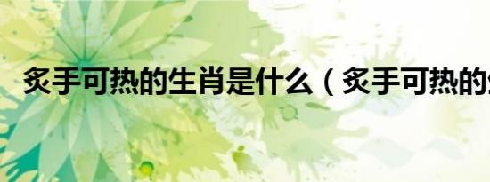 炙手可热的生肖是什么（炙手可热的生肖）