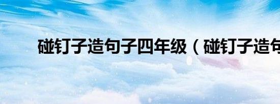 碰钉子造句子四年级（碰钉子造句）