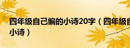 四年级自己编的小诗20字（四年级自己编的小诗）