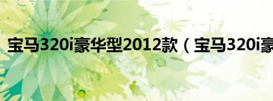 宝马320i豪华型2012款（宝马320i豪华型）