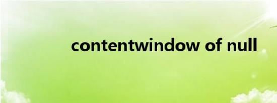 contentwindow of null