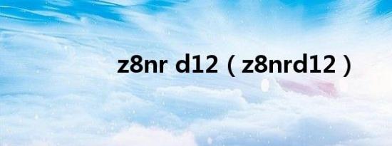 z8nr d12（z8nrd12）