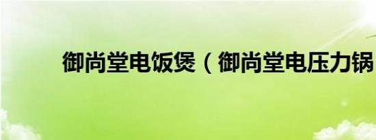 御尚堂电饭煲（御尚堂电压力锅）