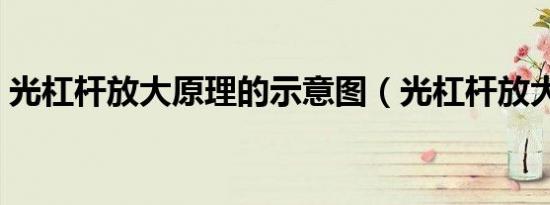 光杠杆放大原理的示意图（光杠杆放大原理）
