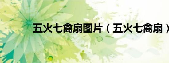五火七禽扇图片（五火七禽扇）