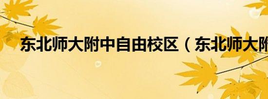 东北师大附中自由校区（东北师大附中）
