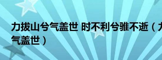 力拔山兮气盖世 时不利兮骓不逝（力拔山兮气盖世）