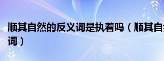 顺其自然的反义词是执着吗（顺其自然的反义词）