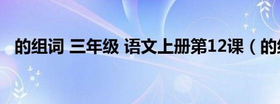 的组词 三年级 语文上册第12课（的组词）