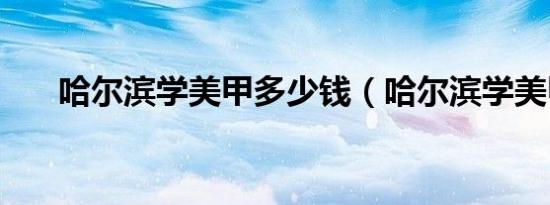 哈尔滨学美甲多少钱（哈尔滨学美甲）