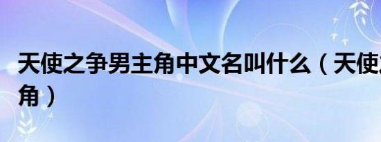 天使之争男主角中文名叫什么（天使之争男主角）
