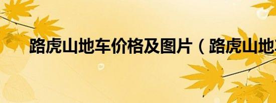 路虎山地车价格及图片（路虎山地车）