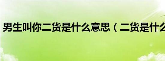 男生叫你二货是什么意思（二货是什么意思）
