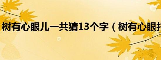 树有心眼儿一共猜13个字（树有心眼打一字）