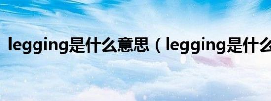 legging是什么意思（legging是什么意思）
