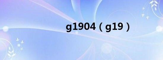 g1904（g19）