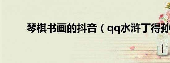琴棋书画的抖音（qq水浒丁得孙）