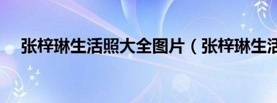张梓琳生活照大全图片（张梓琳生活照）