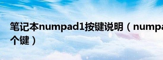 笔记本numpad1按键说明（numpad1是哪个键）