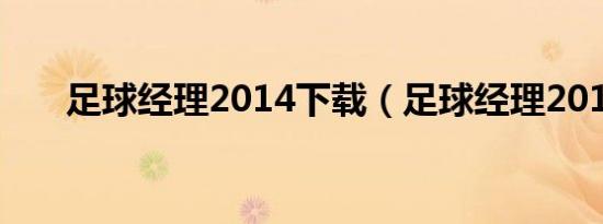 足球经理2014下载（足球经理2014）