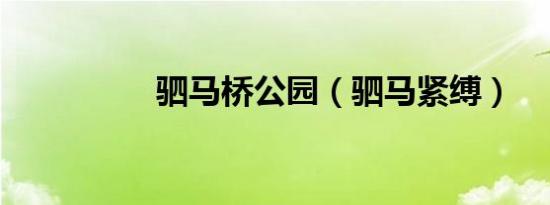 驷马桥公园（驷马紧缚）