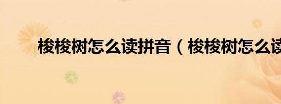 梭梭树怎么读拼音（梭梭树怎么读）
