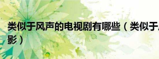 类似于风声的电视剧有哪些（类似于风声的电影）