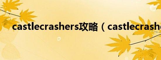 castlecrashers攻略（castlecrashers）