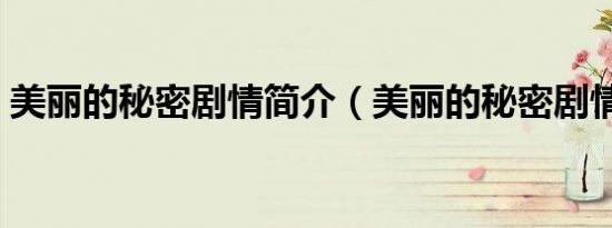 美丽的秘密剧情简介（美丽的秘密剧情介绍）
