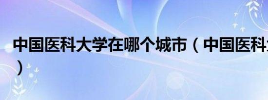 中国医科大学在哪个城市（中国医科大学地址）