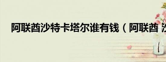 阿联酋沙特卡塔尔谁有钱（阿联酋 沙特）