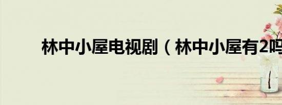 林中小屋电视剧（林中小屋有2吗）