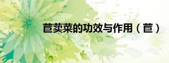 苣荬菜的功效与作用（苣）