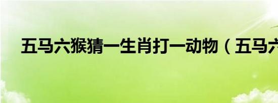 五马六猴猜一生肖打一动物（五马六猴）