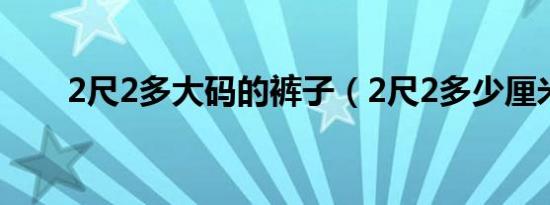 2尺2多大码的裤子（2尺2多少厘米）