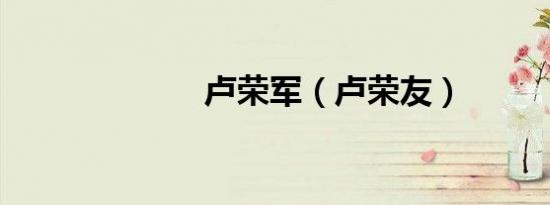 卢荣军（卢荣友）