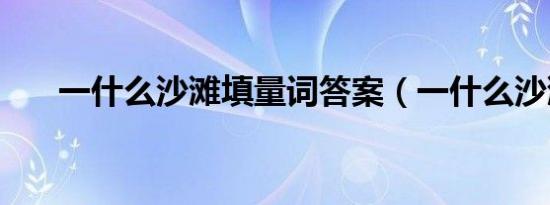 一什么沙滩填量词答案（一什么沙滩）
