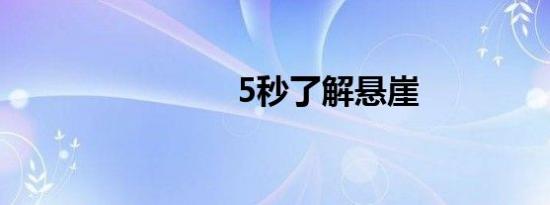5秒了解悬崖
