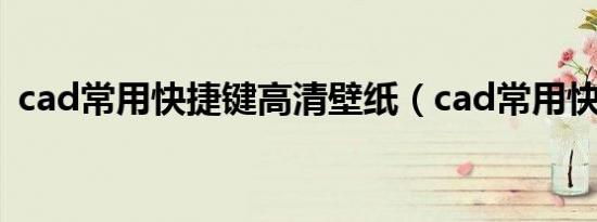 cad常用快捷键高清壁纸（cad常用快捷键）