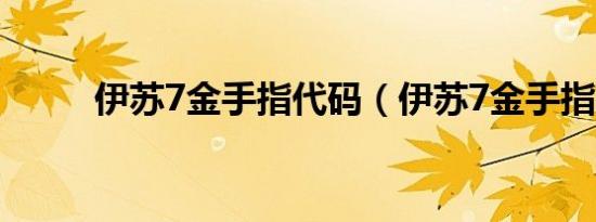伊苏7金手指代码（伊苏7金手指）