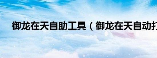 御龙在天自助工具（御龙在天自动打怪）