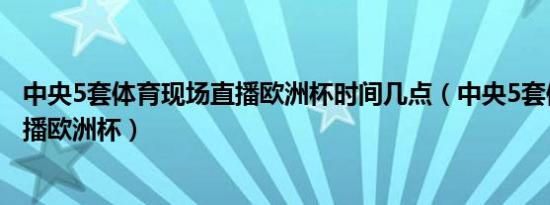 中央5套体育现场直播欧洲杯时间几点（中央5套体育现场直播欧洲杯）