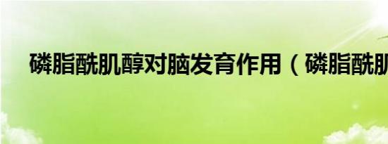 磷脂酰肌醇对脑发育作用（磷脂酰肌醇）
