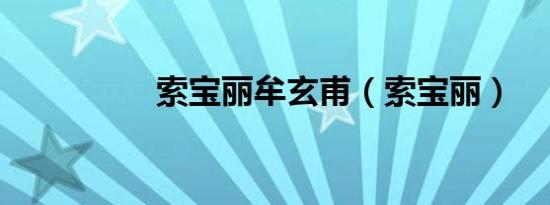索宝丽牟玄甫（索宝丽）