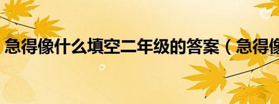 急得像什么填空二年级的答案（急得像什么）