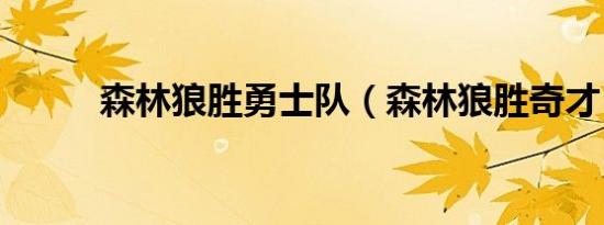 森林狼胜勇士队（森林狼胜奇才）