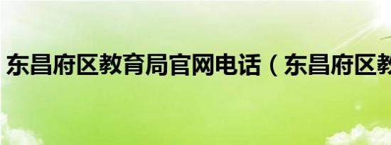 东昌府区教育局官网电话（东昌府区教育局）