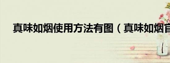 真味如烟使用方法有图（真味如烟官网）